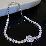 Zircon Diamond Chain Bracelet 18k Silver Jewelry
