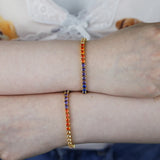 Rainbow Cz Tennis Bracelet for Women