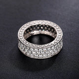 Lab Diamond Ring 925 Silver Party Wedding Band Rings for Women Men