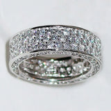 Lab Diamond Ring 925 Silver Party Wedding Band Rings for Women Men