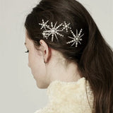 Geometric Star Rhinestone Pearl Hair Pin Hair Accessories for Women