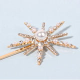 Geometric Star Rhinestone Pearl Hair Pin Hair Accessories for Women