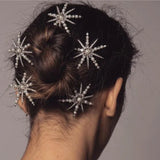 Geometric Star Rhinestone Pearl Hair Pin Hair Accessories for Women