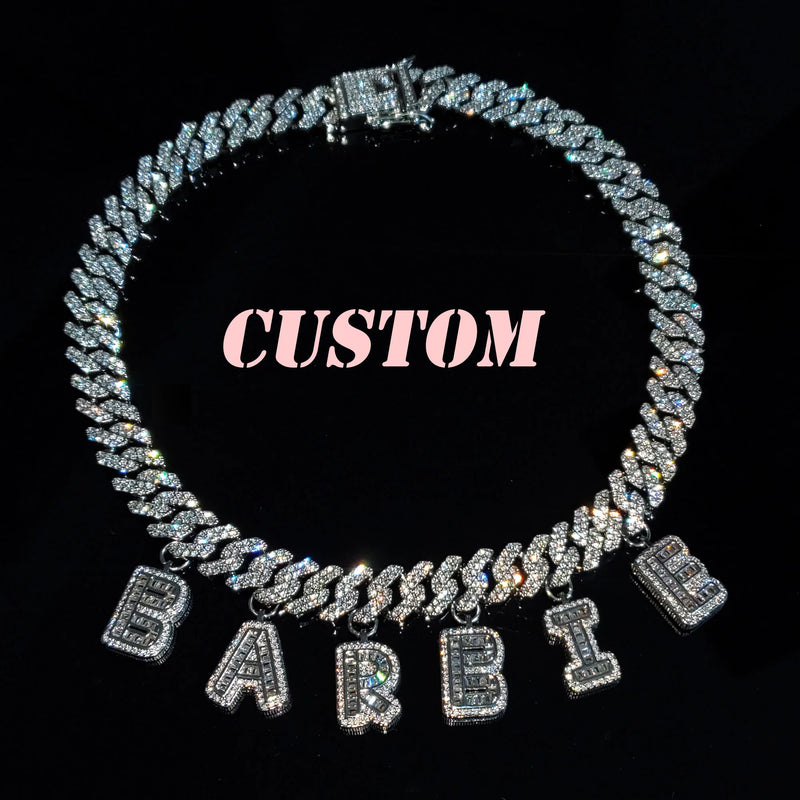 Bling Initial Necklace Name Choker for Her