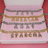 Bling Initial Necklace Name Choker for Her