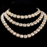 Crystal Heart Cuban Link Chain Necklace for Women Hip Hop Iced Out Choker
