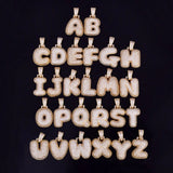 Men's Hip Hop Copper CZ Bubble Letters Pendant Necklace