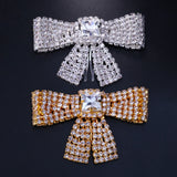 Bling Rhinestone Big Bow-knot Hair Comb Hair Clip Wedding Jewelry for Women