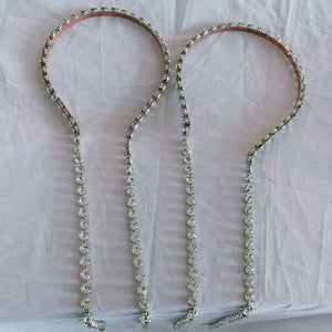 Rhinestone Tassel Hair Chain Headband Wedding Hair Jewelry for Women Crystal
