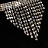 Rhinestone Tassel Head Chain Eyes Mask Party Jewelry for Women