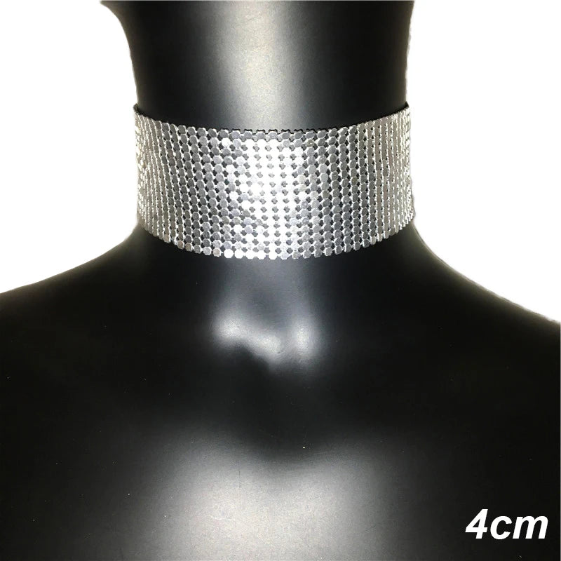 Sequined Necklace INS Style Women Cocktail Party Jewelry