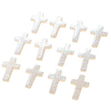Resin Acid Jewelry Findings Bling Cross 50pcs 23*15mm