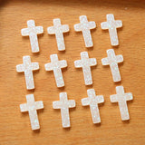 Resin Acid Jewelry Findings Bling Cross 50pcs 23*15mm