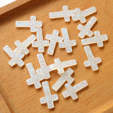 Resin Acid Jewelry Findings Bling Cross 50pcs 23*15mm