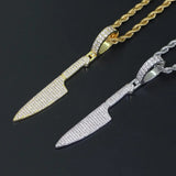 Micro Pave CZ Brass Pendant Necklace ICED OUT CN083