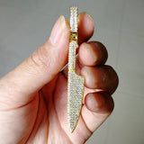 Micro Pave CZ Brass Pendant Necklace ICED OUT CN083