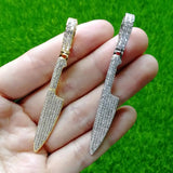 Micro Pave CZ Brass Pendant Necklace ICED OUT CN083