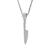 Micro Pave CZ Brass Pendant Necklace ICED OUT CN083