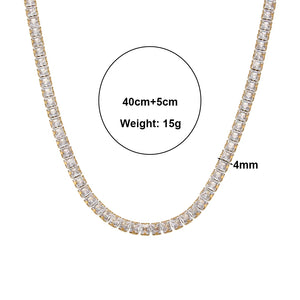 Bridesmaid Gift Tennis Chain Necklace Stainless Steel Jewelry