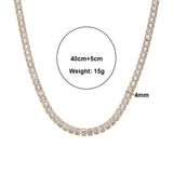 Bridesmaid Gift Tennis Chain Necklace Stainless Steel Jewelry