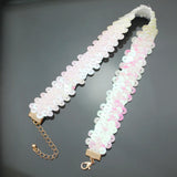 Hologram Sequin Tie Choker Necklace