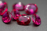 Blood-red Ruby Oval Faceted Loose Gemstone LAB-CREARED Red Corundum 5#