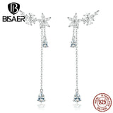 Luminous Flower CZ Stud Earrings 925 Silver