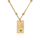 Personalized Birth Flower Necklace Month Floral Charm Pendant Jewelry