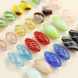 Striped Glass Beads DIY Earrings Jewelry Accessories