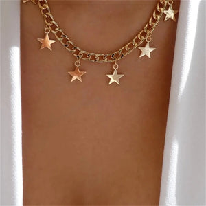 Bls-miracle Heart-Shaped Necklace For Women Multi-Layer Pendant Necklaces Set