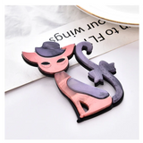 Colorful Fox Brooch for Women Men Party Daily Scarf Suit Pins