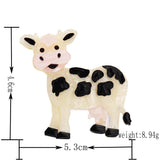 Acrylic Milk Cow Animal Brooch Corsage for Women Men Children