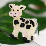 Acrylic Milk Cow Animal Brooch Corsage for Women Men Children