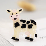 Acrylic Milk Cow Animal Brooch Corsage for Women Men Children