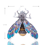 Enamel Insect Bee Brooch Crystal Gold Alloy Metal Brooches