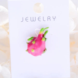 Dragon Fruit Collar Brooches Pins For Women Enamel Dress Shirt Brooch