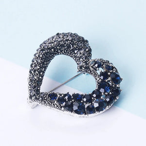 Red Love Heart Corsage Brooch for Women Kids Sweater Bag Hijab Pins
