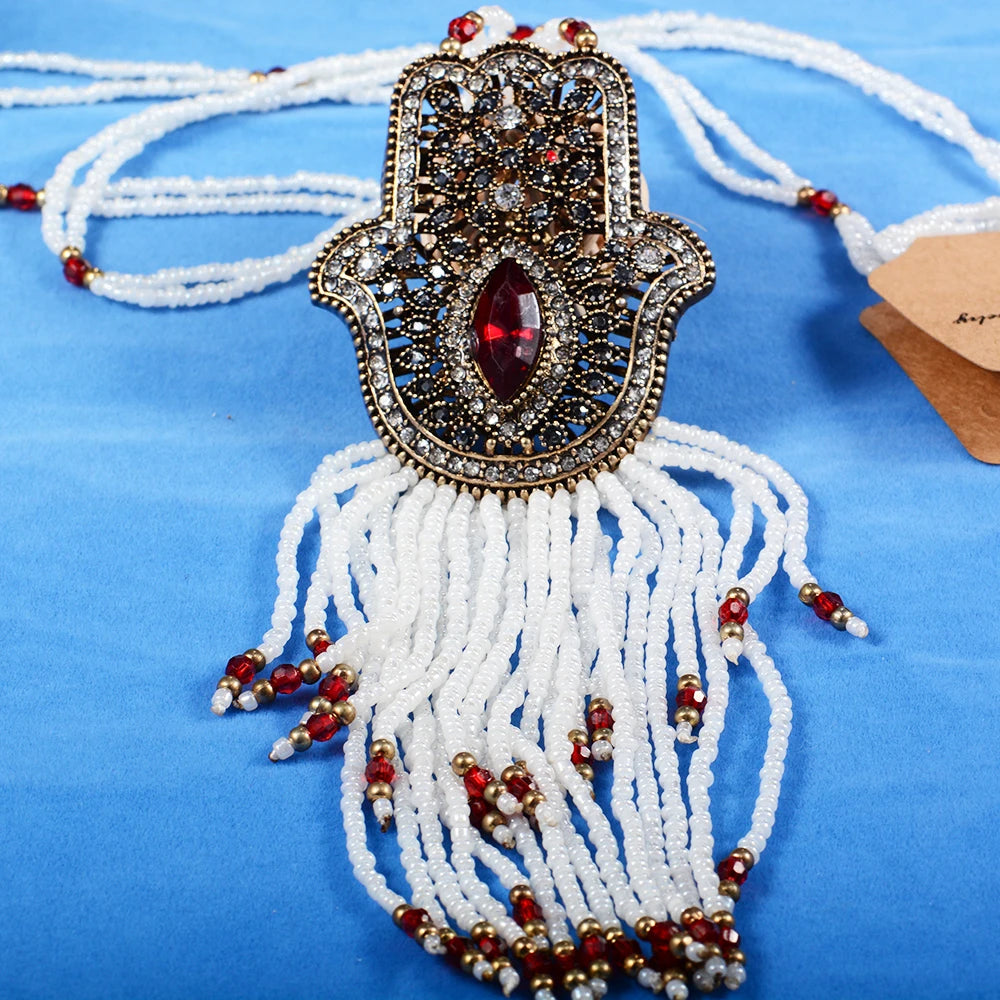 Vintage Long Necklace Women Jewelry Party Dress Accessories