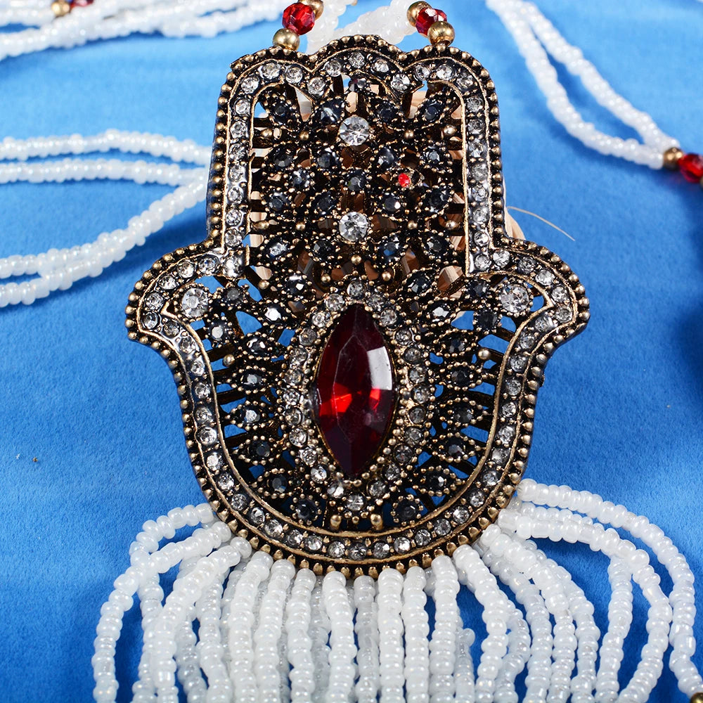 Vintage Long Necklace Women Jewelry Party Dress Accessories