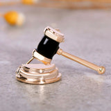 Enamel Brooches Judge Hammer Mini Jewelry For Men Women Kids