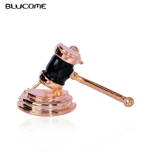 Enamel Brooches Judge Hammer Mini Jewelry For Men Women Kids