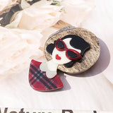 Acrylic Figure Brooch Corsage for Women Girls