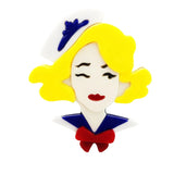Acrylic Figure Brooch Hat Girls Pins for Women Girls Coat Hat Bag Hijab Pins