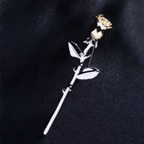 Two-color Rose Flower Brooch Creative Ins Style Plant Brooch