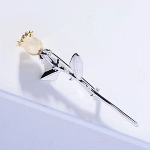 Two-color Rose Flower Brooch Creative Ins Style Plant Brooch