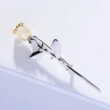 Two-color Rose Flower Brooch Creative Ins Style Plant Brooch