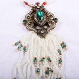 Red Enamel Tassel Pendant Necklace Women Jewelry