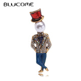 Fashionable Magician Brooch Rhinestone Suit Sweater Pin
