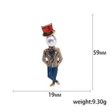 Fashionable Magician Brooch Rhinestone Suit Sweater Pin
