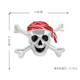 Arrival Copper Crossbones Pirate Brooch Pin for Suit Dress Hat Bag Hijab
